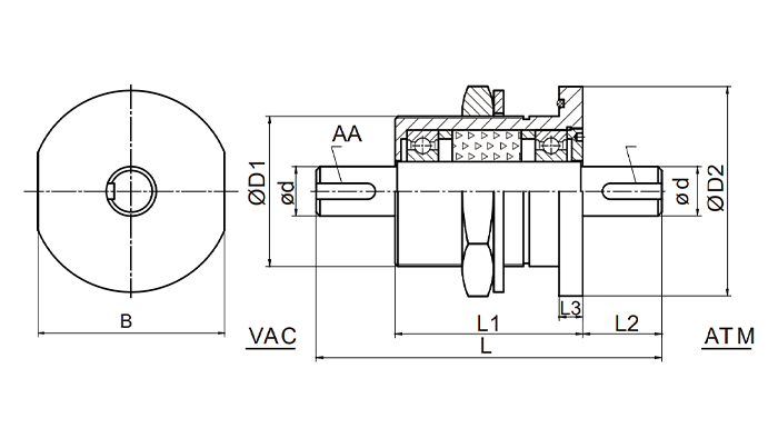實(shí)心軸懸臂式-C-密封傳動裝置